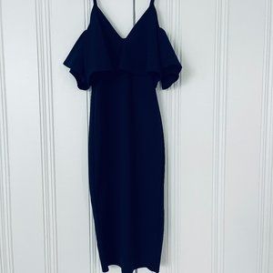 Navy Blue Cocktail Dress Missguided